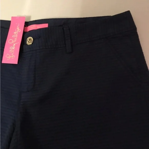 Lilly Pulitzer NWT 5" Callahan Jacquard Shorts True Navy Size 0 Style #22119 - Picture 5 of 7
